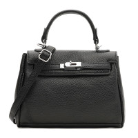 Женская кожаная сумка Borsa Leather K1608bl-black