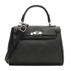 Женская кожаная сумка Borsa Leather K1608bl-black
