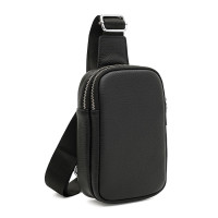 Женский кожаный рюкзак через плечо Borsa Leather K17107bl-black