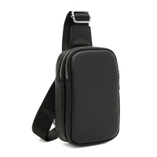 Женский кожаный рюкзак через плечо Borsa Leather K17107bl-black