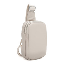 Женский кожаный рюкзак через плечо Borsa Leather K17107w-white
