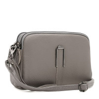 Женская кожаная сумка Borsa Leather K188084gr-gray